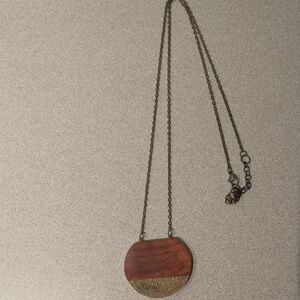 3/$10 Gold and Brown Pendant Necklace